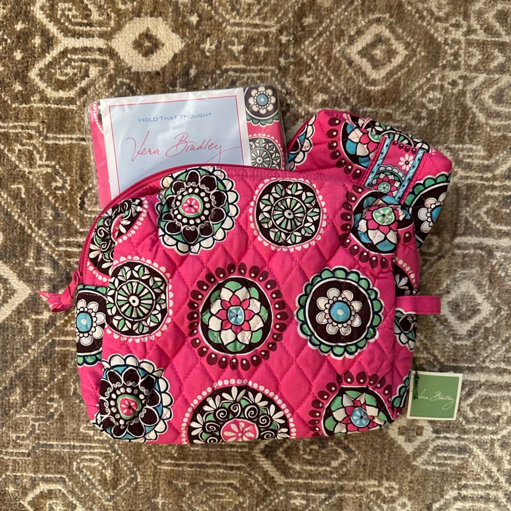 Vera Bradley Cosmetic Pouch Gift Set NWT